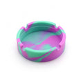 Silicone Cigar Ashtray Round 8.3x8.3x2.3cm for Cigarette Smoking Custom Logo