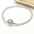 Wholesale Trendy Fine Jewelry Venetian Link Silver Round Box Chain Bracelets 925 Sterling Silver Charm Bracelet