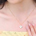 Chris April in Stock 316L Stainless Steel Water-proof PVD Gold Plated Natural Shell Pendant Necklace for Women