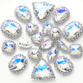 20pcs Claw Chain Drilling Welding Flat Bottom Mix Crystal Mix Crystal Rhinestones