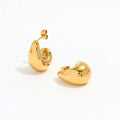 Trend 18K PVD Gold Plated Waterproof Hollow Waterdrop Stainless Steel Hoop Earring Fashion Jewelry