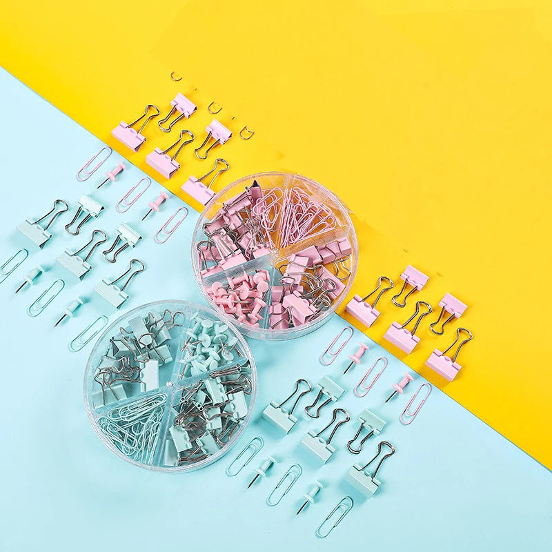 Promotional Cheap Metal File Sets Binder Paper Clip Set for Office Gift Sets Stationery
