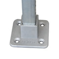 Aluminium Alloy Square Head Flange Base Pipe Fittings 25mm Tube Connector 100kg Load Capacity for Storage Rack Equal Handrail