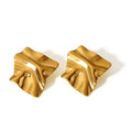 Fashion Geometric square Drop Earrings Stainless Steel 18k Gold Plated New Statement Earring Jewelry
