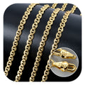 Fashion Copper Italy 750 18k Gold Plated Egg Shaped Pig Nose Chain Necklace Coffee Bean Link Chain Necklace for Women