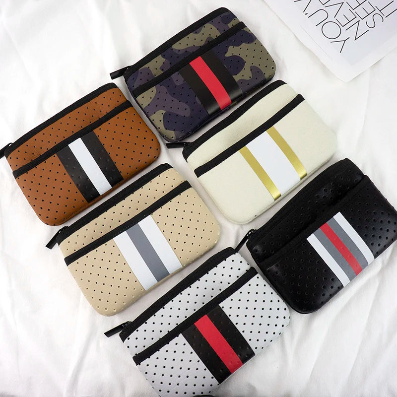 2022 Hot Sale New Arrival Designer Women Neoprene Zipper Small Clutch Purse Cute Small Phone Bag  Mini Coin Purse