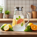 1800ml Home Office Cafe Bar Large Heat Resistant Hot Cold Drinks Water Pitcher Beverage Jug Glass Carafe