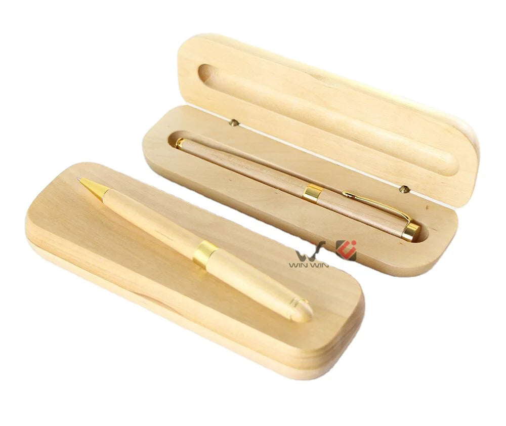 Luxury Promotional Ball Pen With Logo Customized Advertising Ballpoint Pen Engraving Personalized Gift Wooden Ball Pen