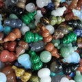 Mix Natural Stone Bottle Gourd Pendant Charms Stone Gourd Necklace