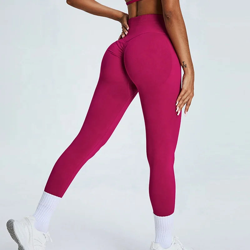 Women's Seamless High Waist Gym Fitness Yoga Pants Peach Butt Lift Print Sweat Wicking Quick Drying Leggings Elastic Waist