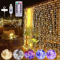 3x3m 300 8 Modes Decorative Garland Luces Cortinas De Navidad Window Waterproof Fairy LED Curtain Light String Holiday Light