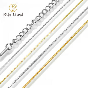 Wholesale Bulk Minimalist Basic Fashion Jewelry Gold Plated Stainless Steel Neck Chain