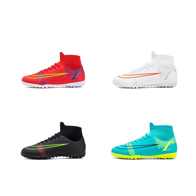 Professional Football Sneakers Men's High-top Youth Students TF Indoor and Outdoor Training Shoes