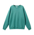 Unisex Terry Blank Oversized Crewneck Sweatshirt with Embroidered Plain Design Men's Spring Collection