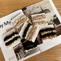 Wholesale New Arrival Coffee Colors Silk Satin Hair Ties Set Black Elastic Hair Bands Small Scrunchies Set for Girls