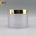 In Stock 8OZ 250ml Cosmetic PETG Frosted Jar Empty Plastic Frosted Body Butter Jars Containers With Gold Lid