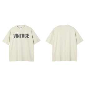 Custom Logo Streetwear Oversized Heavy Cotton Men's T-shirts Graphic High Quality Print Heavyweight Acid Wash Vintage T Shirt
