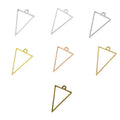 YuenZ 7 Color Triangle Charm Alloy Jewelry Accessories Rectangle Charm Hollow Glue Blank Pendant Tray Bezel 39*25mm B175