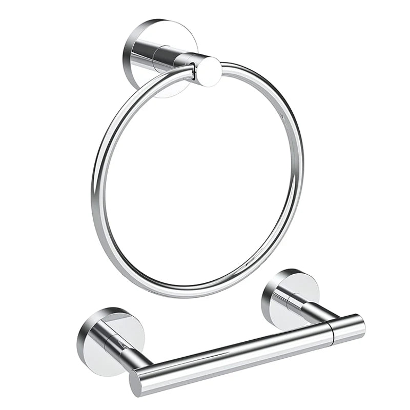 Modern Stainless Steel Bathroom Accessory Set Metal Storage Rack for Towel Paper & Manual for Toilet Use