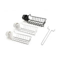 Adjustable Stainless Steel Sink Faucet Storage Rack with Soap Drainer Shelf Metal Basket for Bathroom or Kitchen Sponge Holder