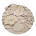 Creative Incomplete DIY Welcome Doorplate Children's Carved Wood Safe Wall Hanging