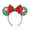 Ziming New Christmas Cute Hairband Sequins Bows Mouse Ears Headband Kids Festival Party Cosplay Headband