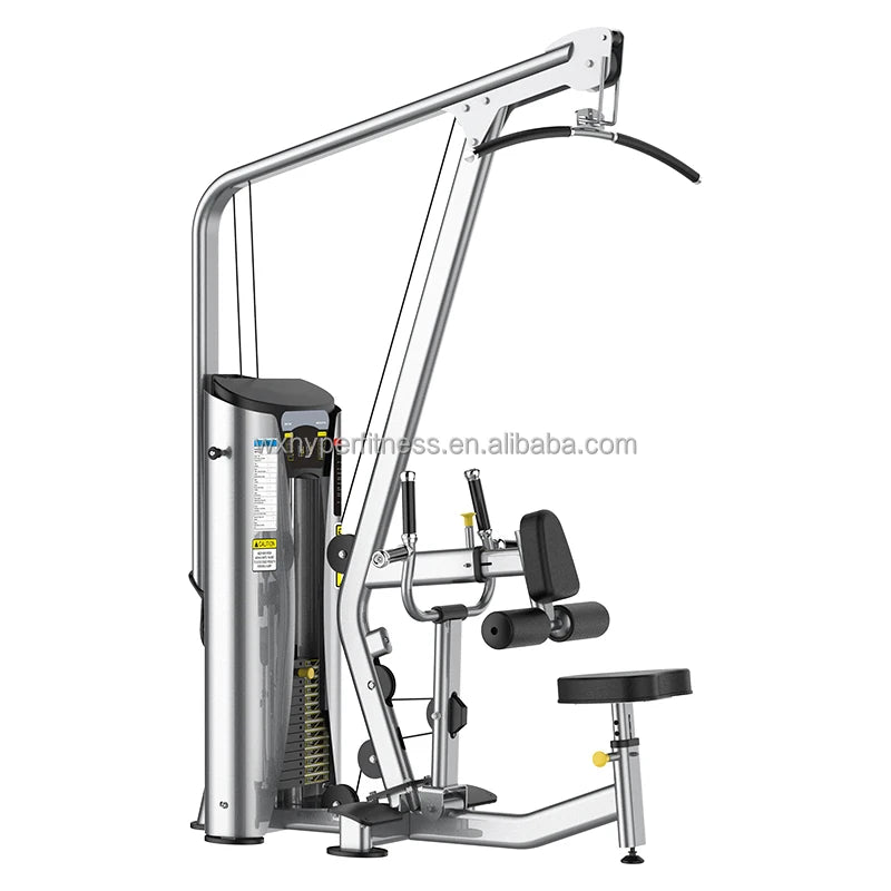 Hot Sales Dual-Function Steel Gym Selectorized Machine Lat Pulldown/Mid Row Pin Loaded Fitness Equipment Shoulder Exercise
