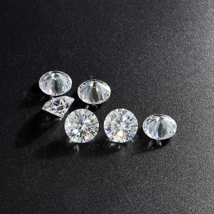 Mossanite Source Factory D/VVS Grade Round White Mossanite Diameter 5mm to 20mm with GRA Certification