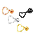Surgical Stainless Steel Earring Stud Punk Heart Ear Cartilage Tragus Piercing Helix Daith Ear Piercing Body for Men Women