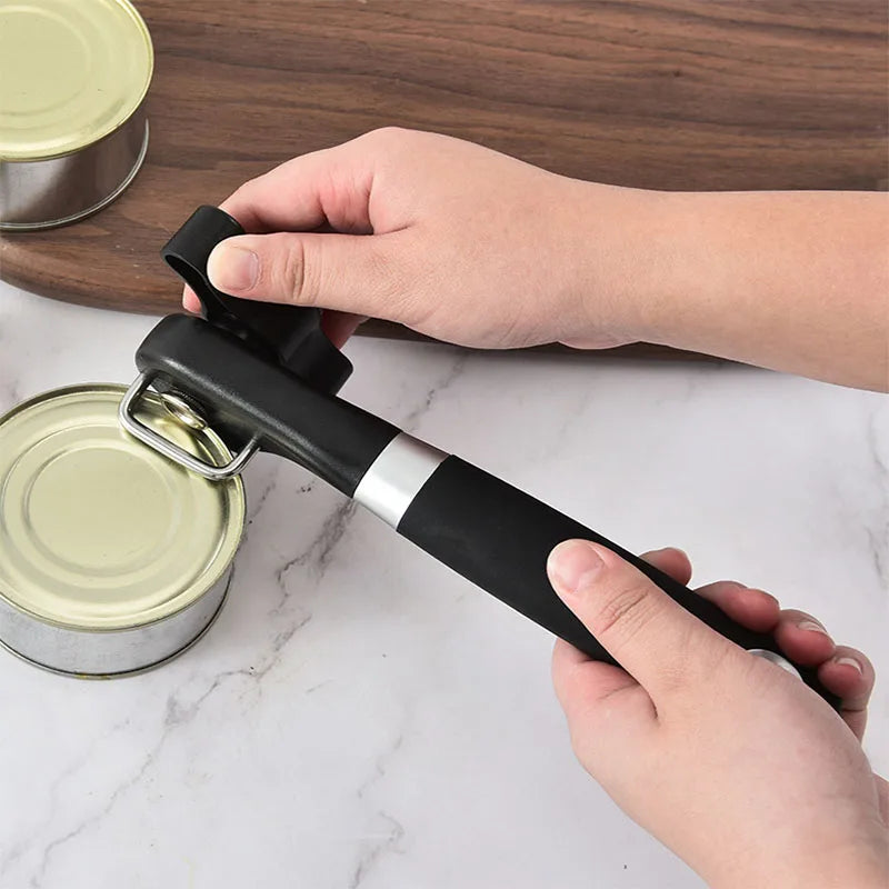 Heavy Duty Multifunction Stainless Steel Left Hand Manual Beer Can Opener Smooth Edge Can Opener