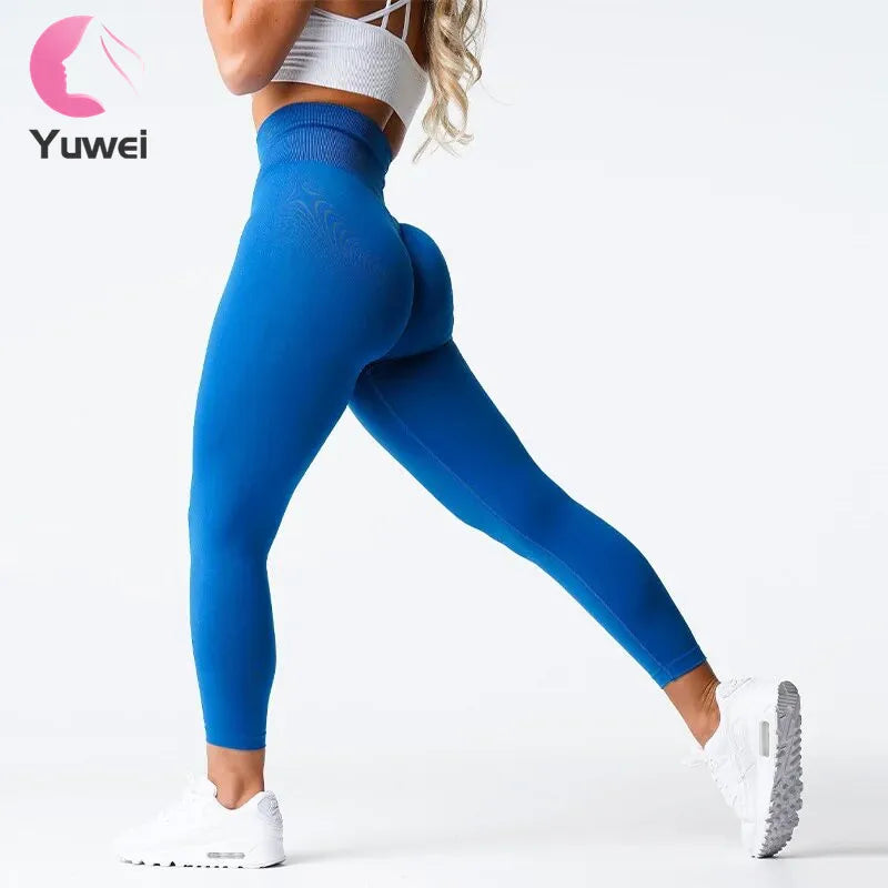 Best Women's Workout Activewear Scuntch Butt Leggings with Elastic Waist Closure Solid Yogapants in Pants Style