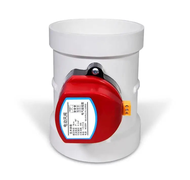 75mm to 200mm PVC Air Volume Regulating Valve Motorized Round Duct Air Volume Control Damper for Conditioning Air Ventilation