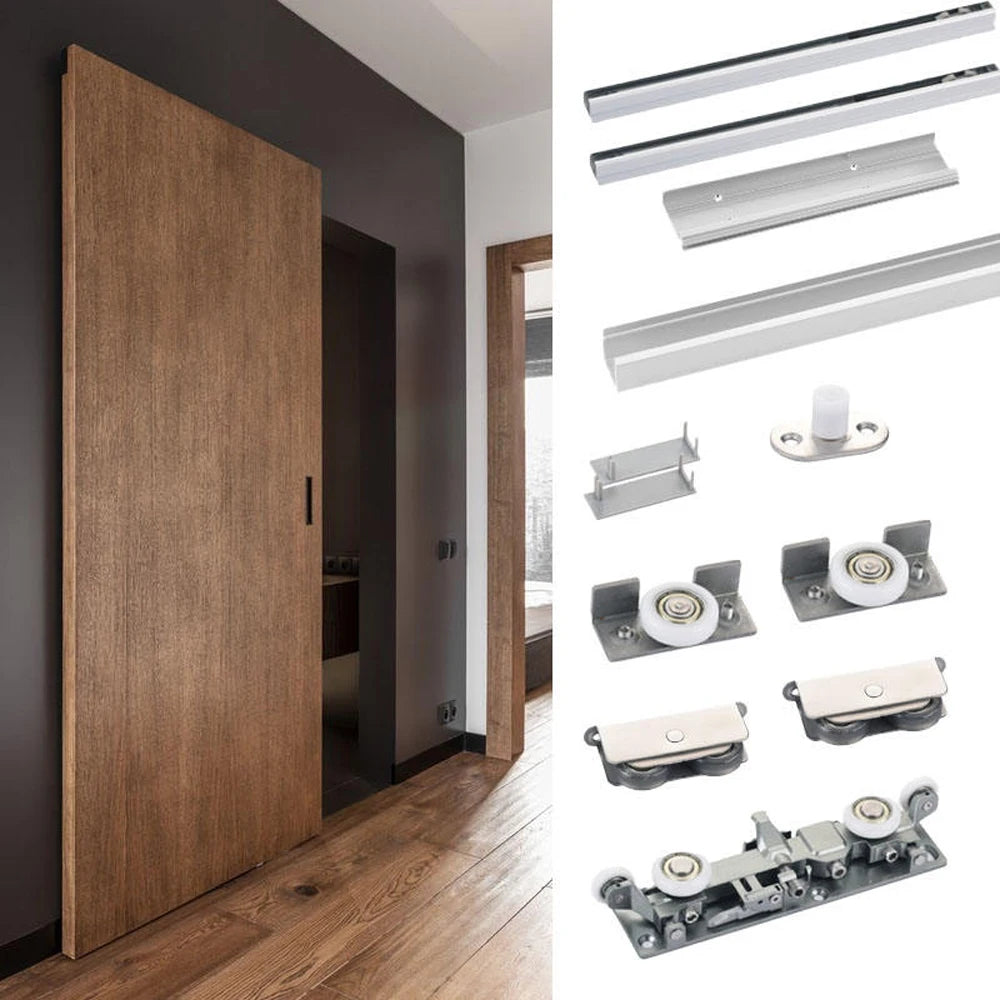 Super Smooth and Durable 80KG Heavy Duty Zinc Alloy Modern Apartment Ghost Sliding Door Roller System
