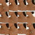 Simple Personality Inlaid Zircon Earrings Necklace Set Fashion Drop Oil Pendant Necklace for Women