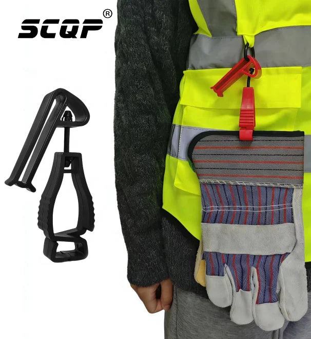 High Quality Custom AT-2 Glove Clips Safety Belt Clip Holder for Work Gloves Made of Durable Plastic for Hanging Safety Gloves