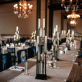 New Wedding Black Candlestick Stand Iron Metal Tabletop Chandelier Decoration Wedding Runway Decorative Table Candle Holder