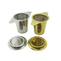 WELAND Reusable Stainless Steel Tea Strainer Infuser Filter With Double Handle and Lid
