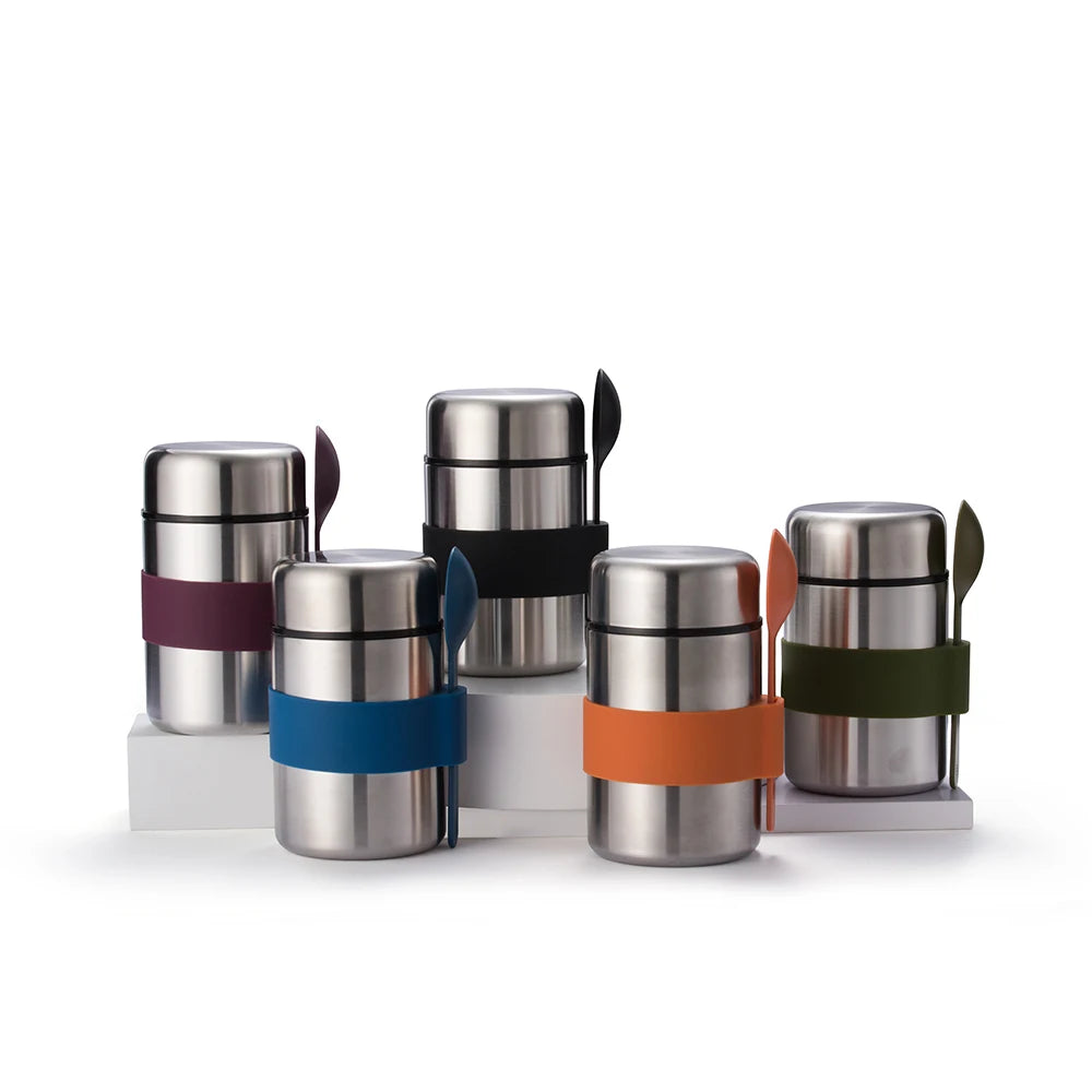 400ml Insulated Stainless Steel  Lunch Box for Kids with PP Lid for School Food  Jar