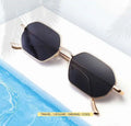 New Arrival Small Frame Polygon Sunglasses Metal Material 6 Colors Fashion Polarized Outdoor Hiking Driving Gafas De Sol