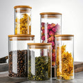 Luxury Fancy Kitchen Jars High Borosilicate Glass Storage Glass Jar With Lids