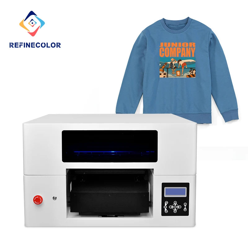Refinecolor A3 Dtg Printer Direct to Garment T-shirt Printing Machine Dtg Printer for Custom Fabric Printer Apparel Production
