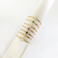 Real 14k Gold Filled 2mm AAA Zircon Bezel Rings for Party Gift Non Tarnish Jewelry Women Wedding Finger Rings