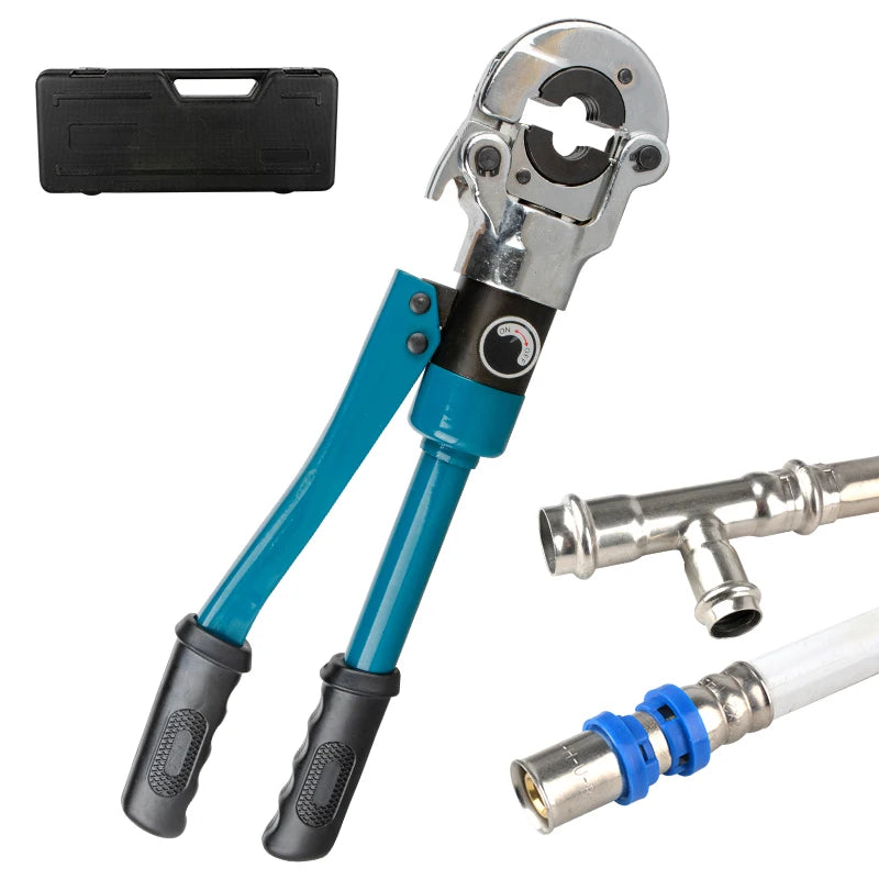 Portable CW-1632 Integral Stainless Steel Hydraulic Pipe Crimper Manual Pipe Crimping Pliers 45mm Stroke 6T Output Power