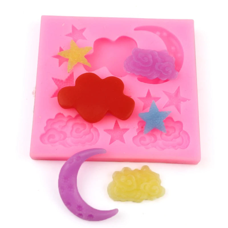 Xgy-57 Silicone Resin Mold at Diy Cake Decoration Soon and Star Shape Silicone Chocolate Mold  Resin  Silicone.Easy  to  Clean.