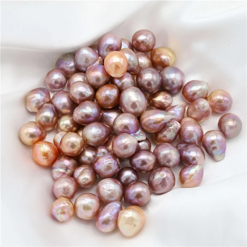 Factory Wholesale 10-13mm Large Baroque Irregular Nucleate Pearls Drip Loose Pearls Fire Ball Shaped Keshi Pearl for Jewelry