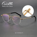 Classic Pure Titanium Eyeglasses Optical Frames Stock Custom Alloy Designer Eye Glasses Monturas Para Gafa Branded Spectacles