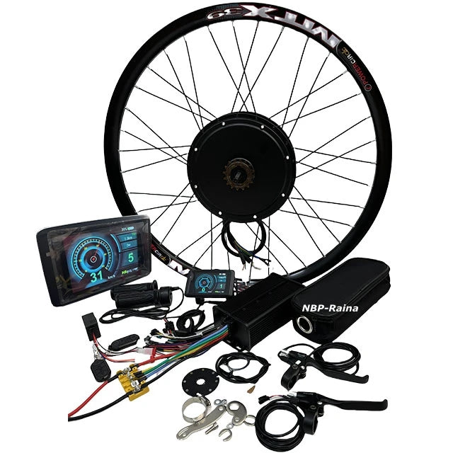 UK USA Stock 26'' 27.5'' 29'' MTX39 Wheel 135mm Dropout Electric Bike 3000w Ebike Bicycle Mountain 80A UKC1 Conversion Kit