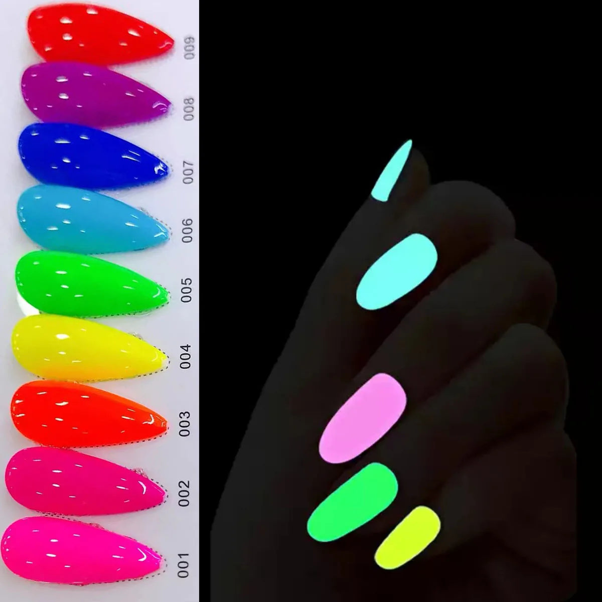 Long Lasting Easy Soak Off French Style Nail Gel Glow in the Dark Rich Pigment HEMA & TPO Free 15ml UV Gel Luminous