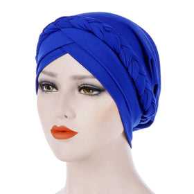 Fashion Women Muslim Turban Hat With Hair Accessories Female Outdoor Headscarf Solid Color Hijab Caps