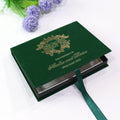 Dark Green Luxury Invitation Card Wedding Luxury with Velvet Box With Matched Envelope and RSVP Card